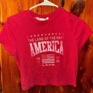 Youth Red America Graphic Tee